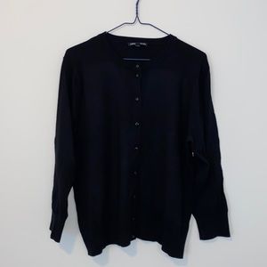 NWT Cable & Guage Black Button Up Cardigan